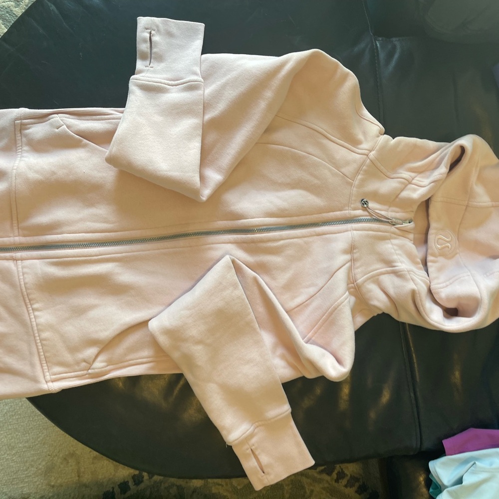 Lululemon scuba zip full length- light pink